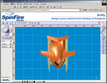 SpinFireReader画面　背景にグリッドが入り、形状の大きさを確認しやすくなります